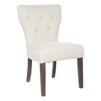 OSP Home Furnishings ANDG-H15 Andrew Dining Chair in Cream with Grey Brushed Legs